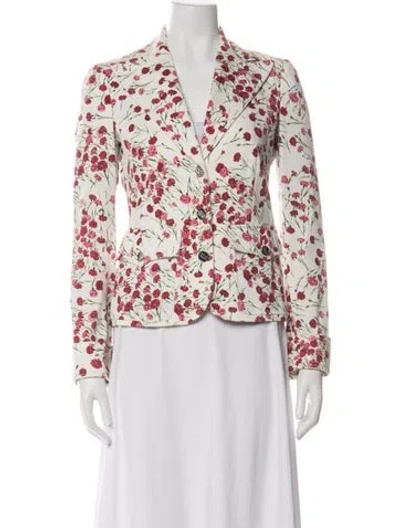 Pre-owned Dolce & Gabbana Floral Print Blazer In Multicolor