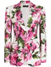 Dolce & Gabbana Floral-print Blazer In White
