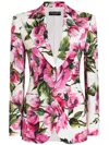 Dolce & Gabbana Floral-print Blazer In White