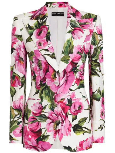 DOLCE & GABBANA FLORAL-PRINT BLAZER