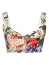 Dolce & Gabbana Bralette Mit Blumen-print In Multi