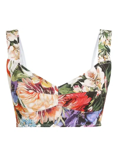 Dolce & Gabbana Bralette Mit Blumen-print In Multi