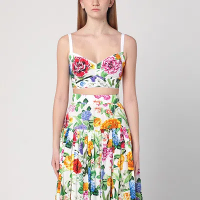 DOLCE & GABBANA DOLCE&GABBANA FLORAL PRINT BRALETTE TOP