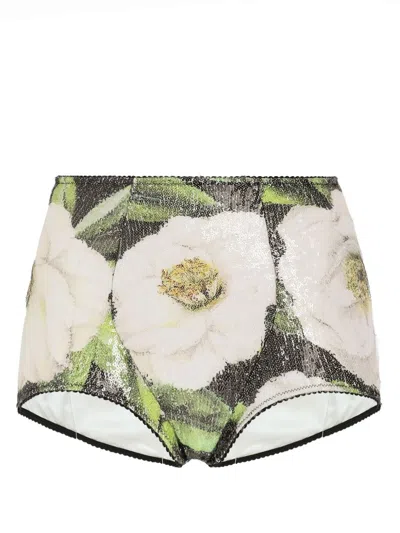 Dolce & Gabbana Floral-print Briefs In White