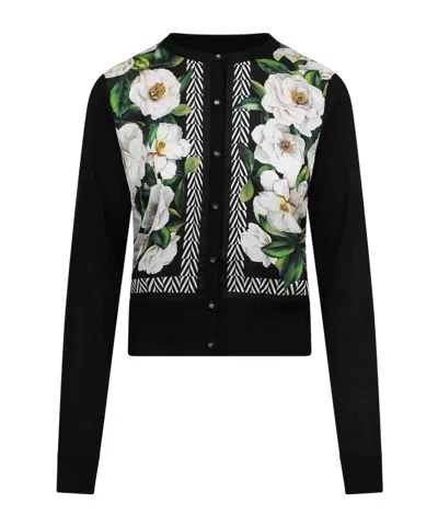DOLCE & GABBANA DOLCE  GABBANA FLORAL PRINTED CARDIGAN