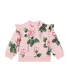 Dolce & Gabbana Floral Ruffled Cardigan In Pink