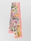 Dolce & Gabbana Floral Print Cashmere Silk Scarf