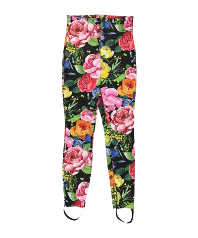 Dolce & Gabbana Floral Print Casual Pants In Multi