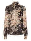Dolce & Gabbana Floral-print Chiffon Shirt In Multi