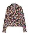 Dolce & Gabbana Floral-print Cotton-blend Top In Multicolor