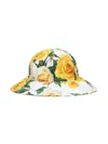 Dolce & Gabbana Floral-print Cotton Bucket Hat In White