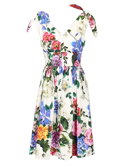 Dolce & Gabbana Floral-print Mini Dress In Multicolor