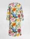 Dolce & Gabbana Floral-print Cotton Jacquard Coat In Print
