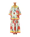 Dolce & Gabbana Garden-print Cotton-poplin Maxi Dress In Multicolor
