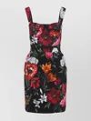 Dolce & Gabbana Multicolor Flower Cotton Midi Dress