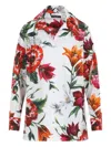 Dolce & Gabbana Floral Print Cotton Shirt With Classic Collar