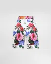 Dolce & Gabbana Multicolor Bermuda Shorts With All-over Floral Pattern Print In Cotton Woman In Print