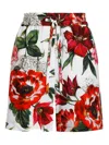 Dolce & Gabbana Multicolor Flower-print Poplin Shorts