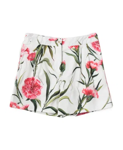 Dolce & Gabbana Shorts Garofani In White