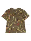 Dolce & Gabbana Floral-print Cotton T-shirt In Green