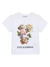 Dolce & Gabbana Floral-print Cotton T-shirt In White