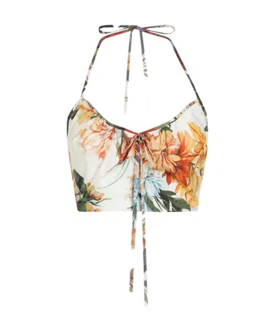 DOLCE & GABBANA FLORAL-PRINT COTTON TOP