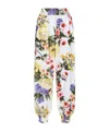 Dolce & Gabbana Floral Cotton Poplin Tapered Pants In Multicolor