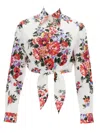 Dolce & Gabbana Cotton Shirt With Multicolor Print In Multi