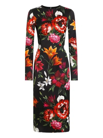 DOLCE & GABBANA FLORAL PRINT DRESS