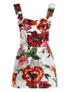 Dolce & Gabbana Floral Mini Dress Sweetheart Neckline Straps In Multi
