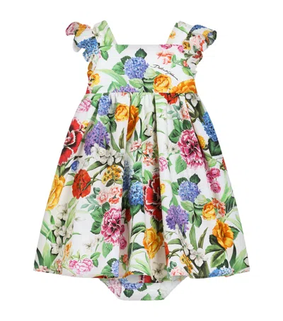 DOLCE & GABBANA FLORAL PRINT DRESS AND BLOOMER SET