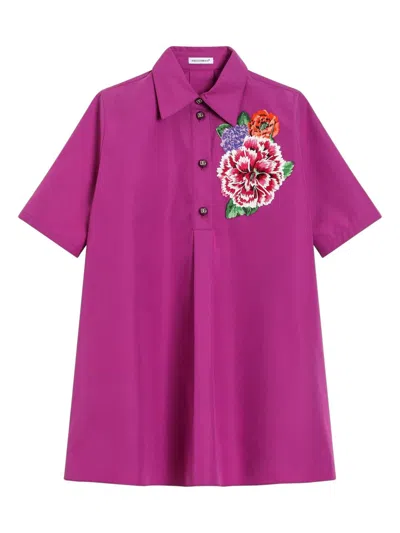 Dolce & Gabbana Kids' Floral-print Dress In Purple
