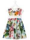 Dolce & Gabbana Floral Print Dress In White