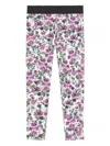 Dolce & Gabbana Floral-print Elastic-waist Leggings In Pink