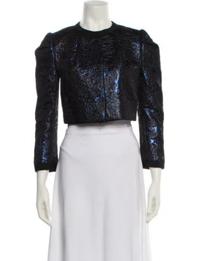 Pre-owned Dolce & Gabbana Floral Print Evening Jacket W/ Tags In Black