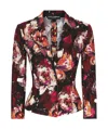 Dolce & Gabbana Floral-print Fitted-waistline Blazer In Multicolor