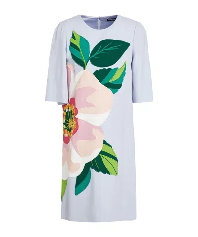Dolce & Gabbana Floral Print Flared Dress In White
