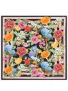 Dolce & Gabbana Square Floral Print Lightweight Scarf 50x50 In Multi