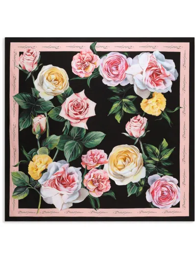 Dolce & Gabbana Floral-print Foulard In Multicolor