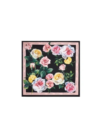 DOLCE & GABBANA DOLCE  GABBANA FLORAL PRINTED SCARF