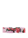 Dolce & Gabbana Floral-print Head Band In Pink