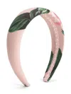 Dolce & Gabbana Floral-print Head Band In Pink