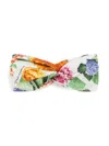 Dolce & Gabbana Girls Pink Lemon & Cherry Print Scrunchie In White
