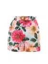 Dolce & Gabbana Floral-print High-waist Shorts In Multicolor