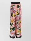 Dolce & Gabbana Floral Print High Waist Wide Leg Trousers