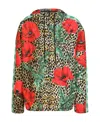 Dolce & Gabbana Floral-print Hooded Jacket In Multicolor