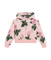 Dolce & Gabbana Floral Cotton Jersey Hoodie In Pink