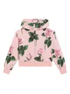 Dolce & Gabbana Floral-print Hoodie In Pink