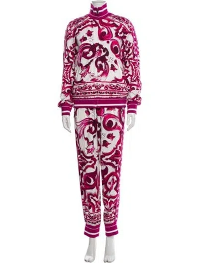 Pre-owned Dolce & Gabbana Floral Print Jacket In Pink