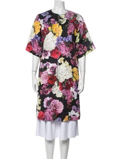 Pre-owned Dolce & Gabbana Floral Print Jacket In Pink